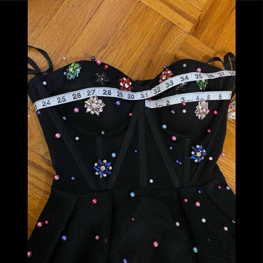 Teuta Matoshi Black Strapless Embellished Ball Gown - Picture 7 of 15